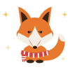 Fuchs mit Winterschal