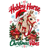 Niedliches Hobbypferd-Weihnachtsdesign
