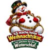 Schneemann mit Weihnachtsspruch