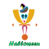 Halloween-Clown-Logo mit Hut