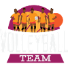 Volleyball Team – Mannschaft Retro Sonne