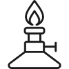 Bunsenbrenner-Labor-Liniensymbol