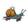 Skate-Schnecke mit Espresso