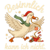 Weihnachtsgans mit Nikolausmütze und Geschenkchaos