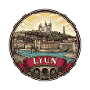 Lyon Frankreich Reiseabzeichen Fourvière Basilique Geschenk