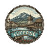 Luzern Schweiz Reiseabzeichen Kapellenbrücke