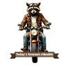 Today's Forecast: Rideable – Biker-Waschbär