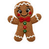 Lebkuchen Weihnachten Häkeloptik süßes Plätzchen