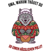 Hässlicher Weihnachtspullover – Wolf & Oma