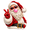 Weihnachtsmann-Sonnenbrille Kaugummi-Frieden