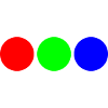 Fette Primärfarb-Trio-Kreise