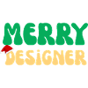 Fröhliches Weihnachtsgeschenk mit Designer-Grafikgrafiker