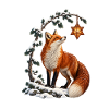 Winterfuchs unter der Sternlaterne
