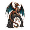 Kupferdrache am Basaltbogen