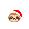 Faultier mit Weihnachtsmütze Merry Christmas
