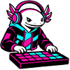 Neonrosa DJ Axolotl-Spielzeug