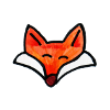 Fox Smile Aquarell-Patch