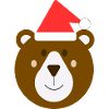 Süßer Weihnachtsbraunbär
