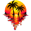 Sunset Neon Palm Melt