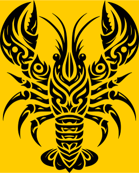 Motif Homard Tribal - Art Océanique personnalisé sur vêtement