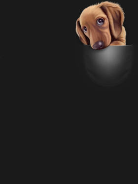 Emportez votre meilleur ami partout ! Adoptez notre adorable design 'Chien de Poche'. Un compagnon fidèle et stylé pour votre tenue.