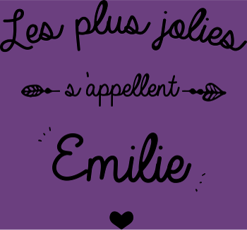 T-Shirt Prénom 'Émilie' - Le Cadeau Personnalisé Idéal