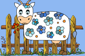 Motif La Vache Rigolote personnalisé sur vêtement