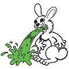 Bunny pukes