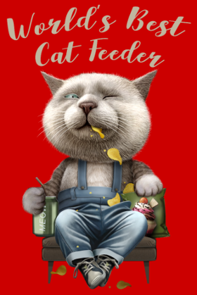 Motif Meilleur Nourrisseur de Chats personnalisé sur vêtement
