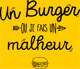 Motif L'Empereur du Burger personnalisé sur vêtement