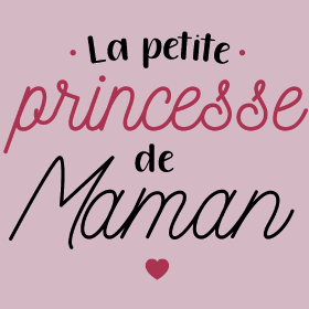 Motif Ma Petite Princesse de Maman personnalisé sur vêtement