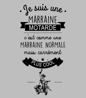 Motif Marraine Motarde personnalisé sur vêtement