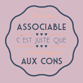 Motif Sociable ? Non, Merci ! personnalisé sur vêtement