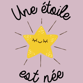 Motif Une Étoile est Née personnalisé sur vêtement