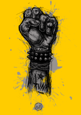 Motif Punk is Not Dead : Rébellion Éternelle personnalisé sur vêtement