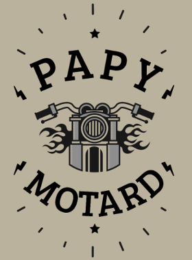 Motif Papy Motard, La Légende personnalisé sur vêtement
