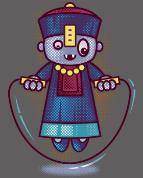 T-shirt "Le Vampire Sauteur Chinois", un motif original et mystérieux. Parfait pour les fans de légendes asiatiques et d'humour décalé !