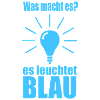 It lights up blue