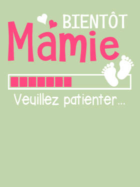 Annoncez la bonne nouvelle avec style ! T-shirt 'Bientôt Mamie' pour la future grand-mère. Un cadeau adorable et plein de tendresse.
