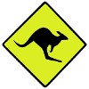 Roadsign Känguruh