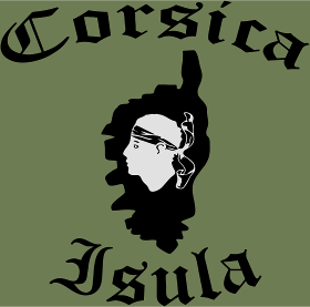 Ce motif 'Corsica Isula' au style vintage combine la carte de l'île avec la tête de Maure emblématique. Un hommage élégant à la Corse et à s...