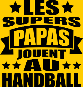 Motif T-shirt Papa Handball : Le Super Papa des Terrains personnalisé sur vêtement