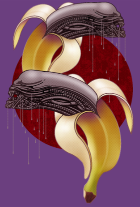 T-shirt "Banane Extraterrestre". Un motif décalé et mystérieux pour les fans d'aliens et d'humour cosmique. Adoptez la banane venue d'ailleu...