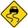 Slippery Road Sign
