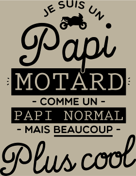 Offrez le T-shirt Papi Motard Légendaire à votre grand-père. Idée cadeau originale et tendance pour tous les papis passionnés de moto ! Mont...