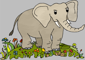 Motif L'Éléphant Majestueux personnalisé sur vêtement
