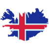Iceland Island Flag map