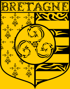 Motif T-Shirt Bretagne - Blason Gwenn Ha Du Triskèle Tribal personnalisé sur vêtement