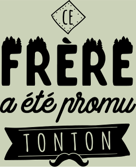 Motif T-shirt 'Promu Tonton' : Le Cadeau Idéal pour Votre Frère personnalisé sur vêtement