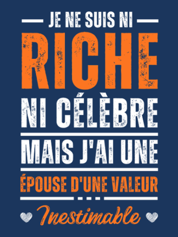 T-Shirt Homme - Mon Épouse D'une Valeur Inestimable